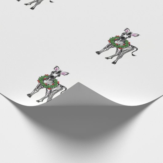 Feierlicher Urlaub Zebra mit Holocaust Geschenkpapier (Ecke)