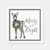 Feierlicher Urlaub Zebra mit Holocaust Serviette (Vorderseite)