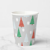 Feierlicher Weihnachtsbaum Muster Feiertag Pappbecher (Links)