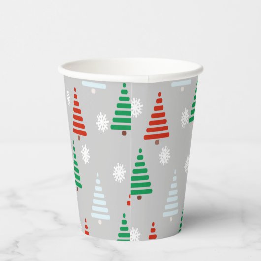 Feierlicher Weihnachtsbaum Muster Feiertag Pappbecher (Rechts)