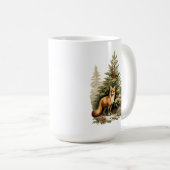 Feierlicher Whimsy: Weihnachtsbaum & Fox Kaffeetasse (VorderseiteRechts)