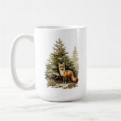 Feierlicher Whimsy: Weihnachtsbaum & Fox Kaffeetasse (Links)