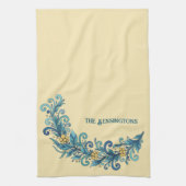 Feierlicher Wreath Swag Holiday Geschirrtuch (Vertikal)