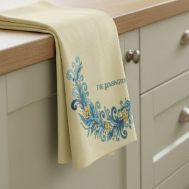 Feierlicher Wreath Swag Holiday Geschirrtuch