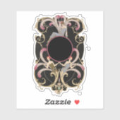 Feierliches Art Deco anpassbar Aufkleber (Blatt)