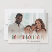 Feierliches bunter Happy Holidays Foto Feiertagskarte (Vorderseite)