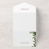 Feierliches bunter Weihnachten Blumengebäck Foto All In One Einladung (Außenbereich)