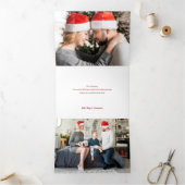 Feierliches bunter Weihnachten Blumengebäck Foto Dreifach Gefaltete Urlaubskarte (Innenseite)