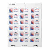 Feierliches Feuerwerk glücklich 4. Juli Custom Adressaufkleber (Vorne)