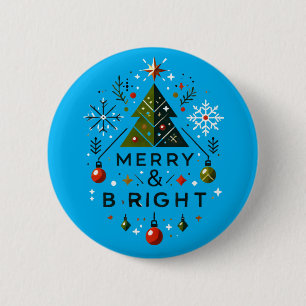 Feierliches fröhliches und helles Weihnachtsbaumde Button