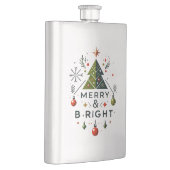 Feierliches fröhliches und helles Weihnachtsbaumde Flachmann (Rechts)