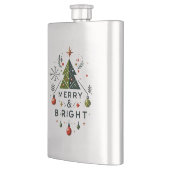 Feierliches fröhliches und helles Weihnachtsbaumde Flachmann (Links)
