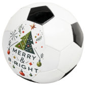 Feierliches fröhliches und helles Weihnachtsbaumde Fußball (Dreiviertel)