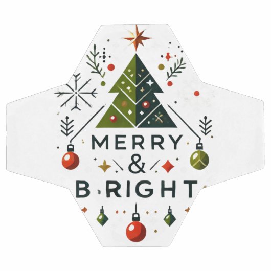 Feierliches fröhliches und helles Weihnachtsbaumde Fußball (Flach)