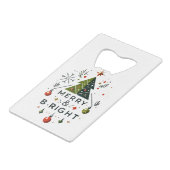 Feierliches fröhliches und helles Weihnachtsbaumde Geldbeutel Flaschenöffner (Vorderseite Schrägansicht)