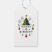 Feierliches fröhliches und helles Weihnachtsbaumde Geschenkanhänger (Rückseite)