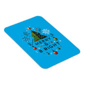 Feierliches fröhliches und helles Weihnachtsbaumde Magnet (Rechte Seite)