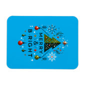 Feierliches fröhliches und helles Weihnachtsbaumde Magnet (Horizontal)