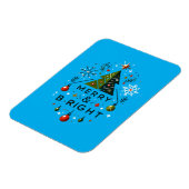 Feierliches fröhliches und helles Weihnachtsbaumde Magnet (Linke Seite)