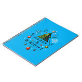 Feierliches fröhliches und helles Weihnachtsbaumde Notizblock (Linke Seite)