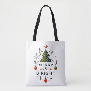 Feierliches fröhliches und helles Weihnachtsbaumde Tasche