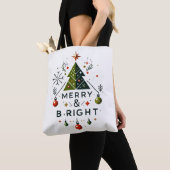 Feierliches fröhliches und helles Weihnachtsbaumde Tasche (Von Nahem)