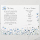 Feierliches Funeralprogramm zum Gedenken Flyer (Hinten)