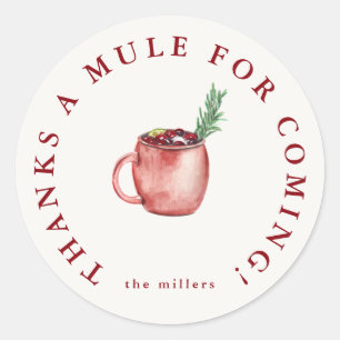 Feierliches Getränk Vielen Dank Sticker