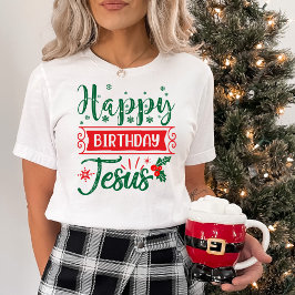 Feierliches Glück Geburtstag Jesus Weihnachten T-Shirt