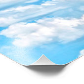 Feierliches Glück - Hintergrund sonnige Wolken Fotodruck (Ecke)