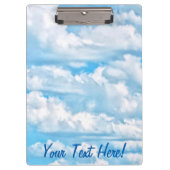 Feierliches Glück - Hintergrund sonnige Wolken Klemmbrett (Vorderseite)