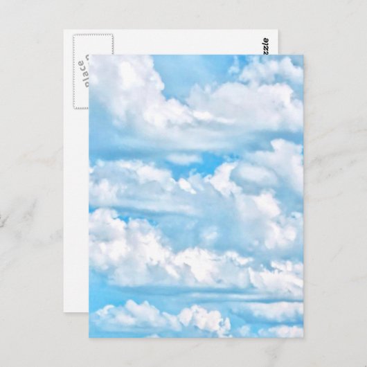 Feierliches Glück - Hintergrund sonnige Wolken Postkarte (Vorne/Hinten)