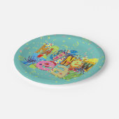 Feierliches Glück Neues Jahr Pappteller (Schrägansicht)