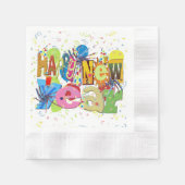 Feierliches Glück Neues Jahr Serviette (Vorderseite)