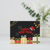 Feierliches Glück Neujahr 2026 Grußdesign Feiertagspostkarte (Stehend Vorderseite)