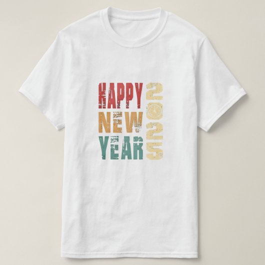 Feierliches Glück Neujahr T - Shirt (Design vorne)