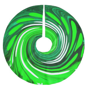 Feierliches Grün glücklich Weihnachten Polyester Weihnachtsbaumdecke