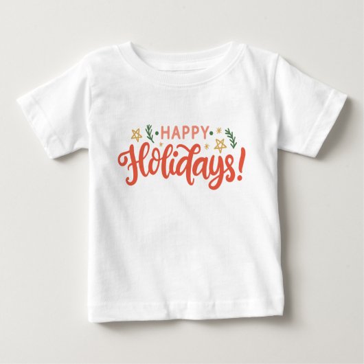 Feierliches Happy Holidays Design Baby T-shirt (Vorderseite)