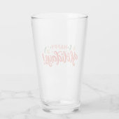 Feierliches Happy Holidays Design Glas (Rückseite)