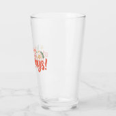 Feierliches Happy Holidays Design Glas (Links)