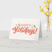 Feierliches Happy Holidays Design Karte (Gelbe Blume)