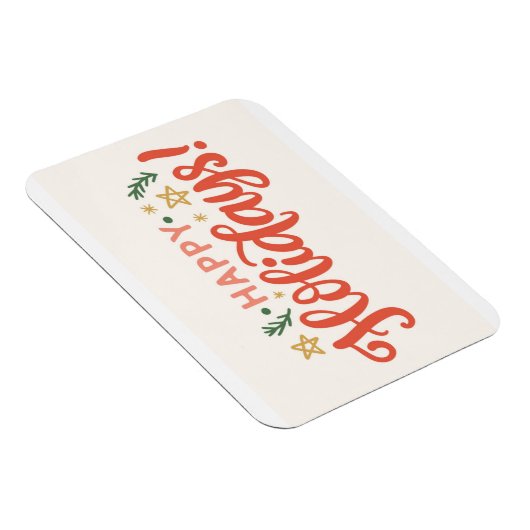 Feierliches Happy Holidays Design Magnet (Rechte Seite)