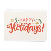 Feierliches Happy Holidays Design Magnet (Horizontal)