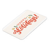 Feierliches Happy Holidays Design Magnet (Linke Seite)