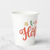 Feierliches Happy Holidays Design Pappbecher (Vorderseite)