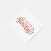 Feierliches Happy Holidays Design Serviette (Ecke)