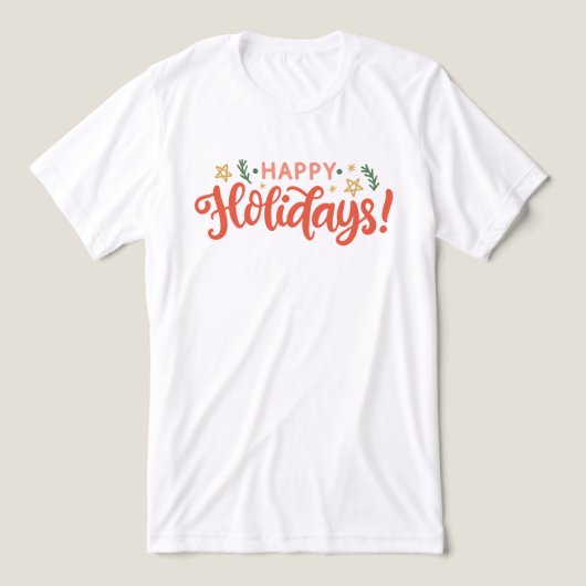 Feierliches Happy Holidays Design Tri-Blend Shirt (Design Vorderseite)