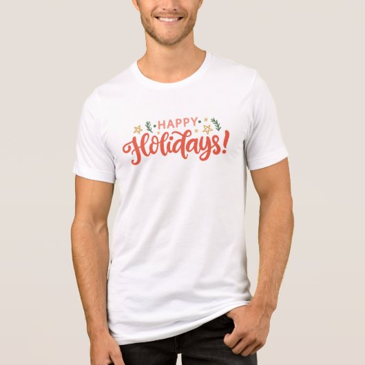 Feierliches Happy Holidays Design Tri-Blend Shirt (Vorderseite)