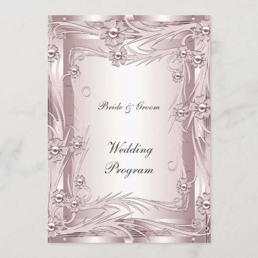 Feierliches Hochzeitsprogramm Programm (Rückseite)