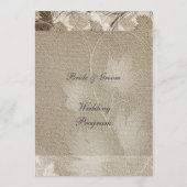 Feierliches Hochzeitsprogramm Programm (Rückseite)